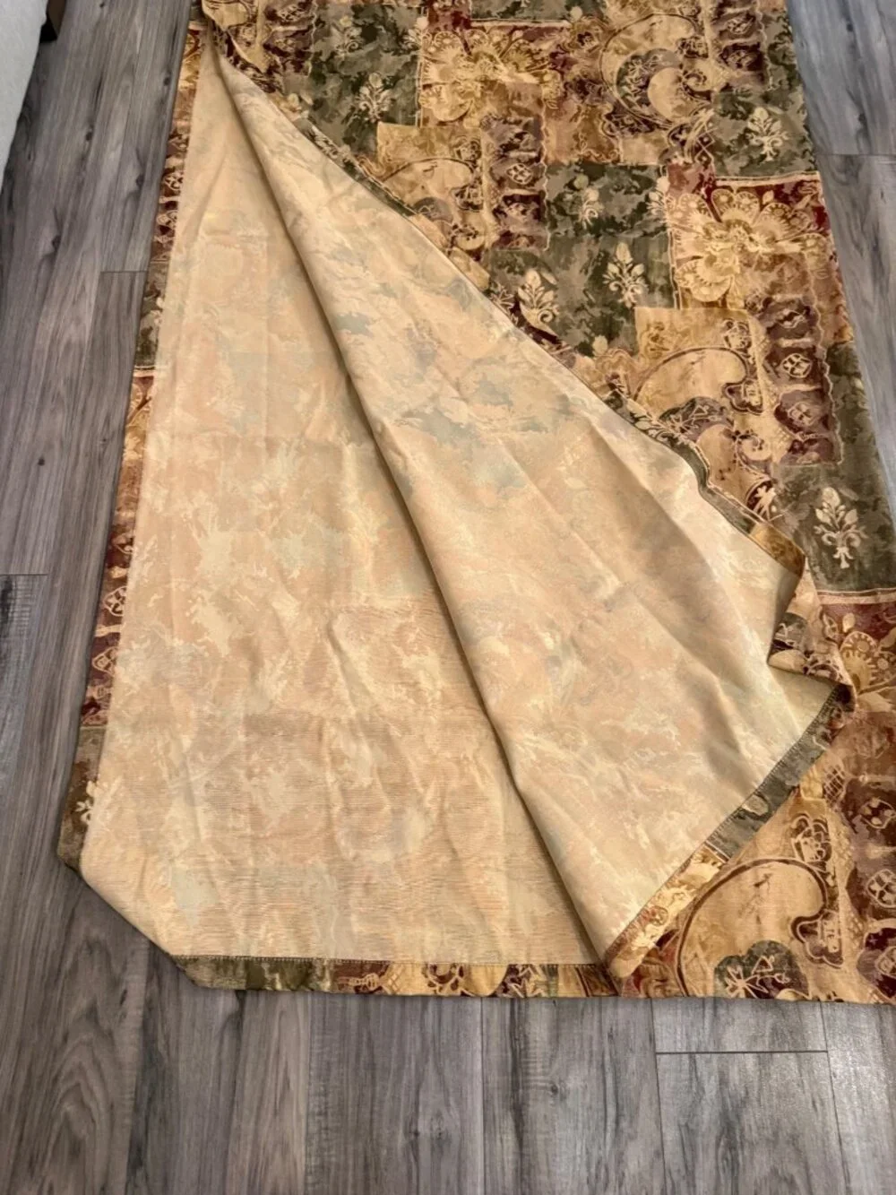 Vintage Bacova Bath Collections Jacquard Floral Shower curtain Traditional USA